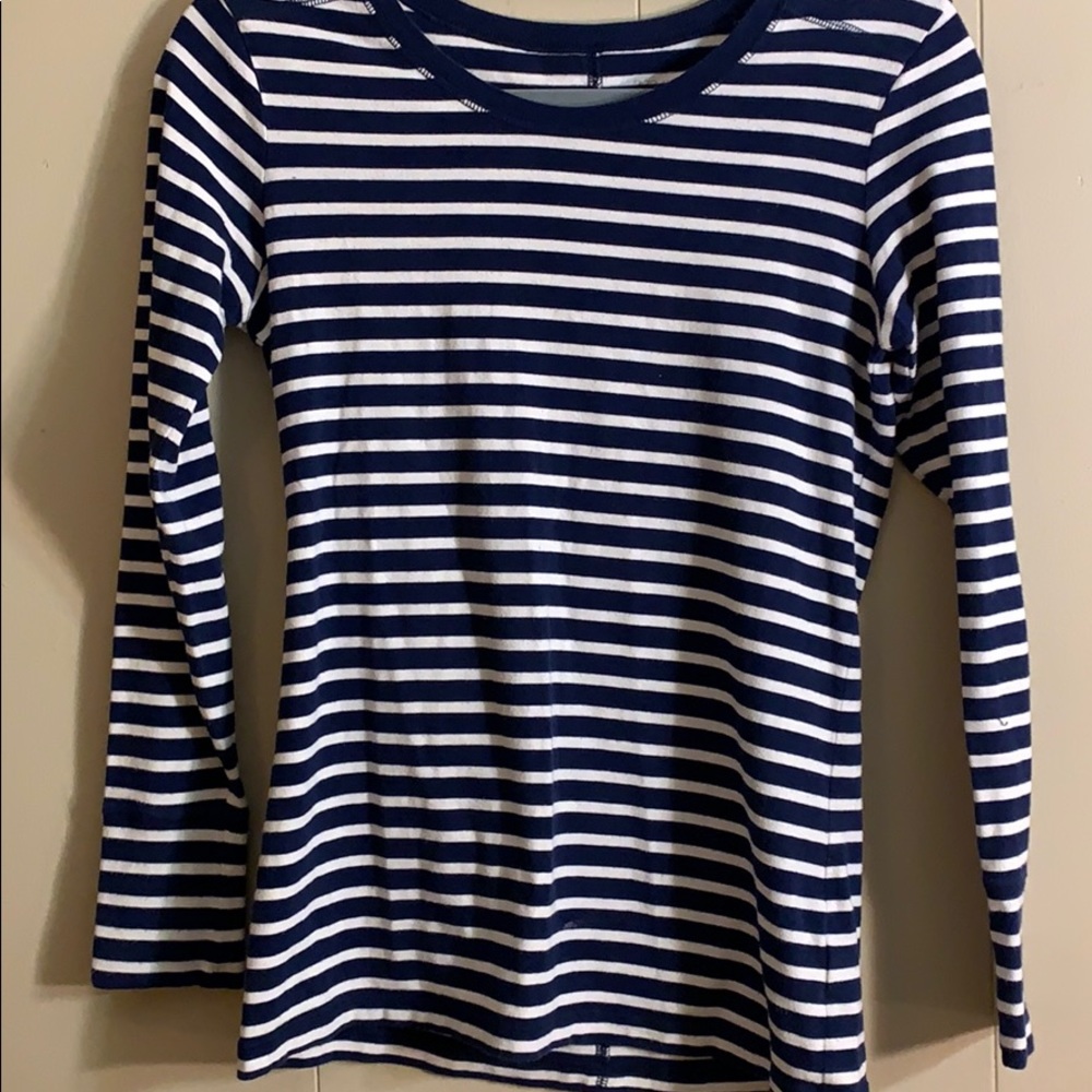 Navy and White Striped Long sleeve